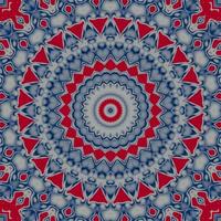 Abstract tile pattern with red and blue color background photo
