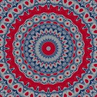Abstract tile pattern with red and blue color background photo