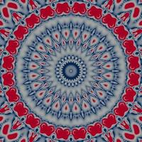 Abstract tile pattern with red and blue color background photo