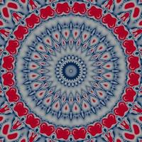 Abstract tile pattern with red and blue color background photo