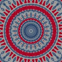 Abstract tile pattern with red and blue color background photo