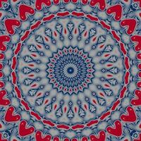 Abstract tile pattern with red and blue color background photo