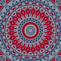 Abstract tile pattern with red and blue color background photo