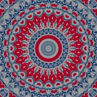 Abstract tile pattern with red and blue color background photo