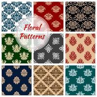 Floral ornate vector patterns set