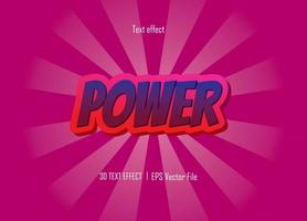 power text effect and illustration. vector