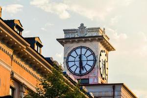 Batumi, Georgia, 2022 - unique design one of clock towers in Batumi. Architecture and sightseeing landmarks in caucasus photo