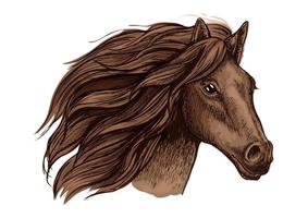 señal de deporte de carrera de caballos. mustang equino salvaje corriendo vector