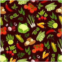 verduras decorativas de patrones sin fisuras vector