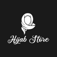 diseño de vector de logotipo de hijab de mujer musulmana