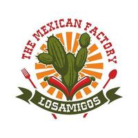 Mexican restaurant vector isolated icon