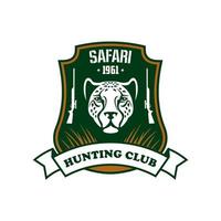 Safari hunting sport club sign vector