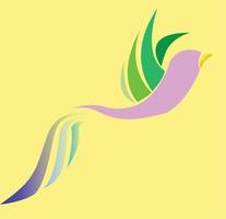 Abstract bird flat vector image