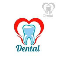 Dental vector isolated tooth icon