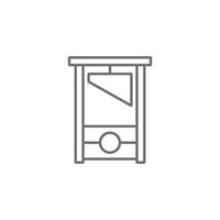 eps10 gris vector guillotina línea abstracta icono de arte aislado sobre fondo blanco. símbolo de esquema de justicia en un estilo moderno y sencillo para el diseño de su sitio web, logotipo y aplicación móvil