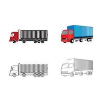 container truck icon vector