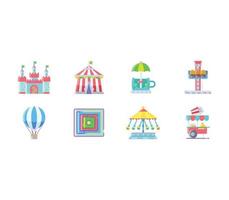 Amusement Park, carnival Set vector