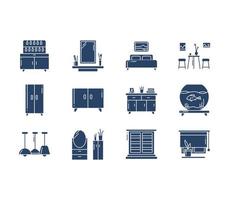 Interior and Home decor icon set vector