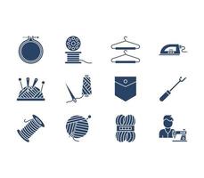 sewing and tailoring set vector