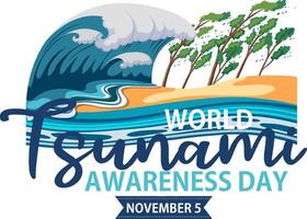 World Tsunami Awareness Day vector