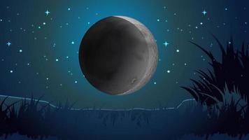 Thumbnail design with super moon night vector