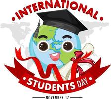 International Student Day Banner Design vector