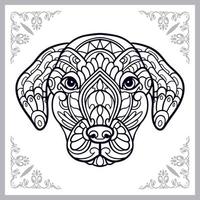 Dog head mandala arts isolated on white background vector