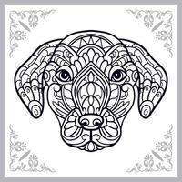 Dog head mandala arts isolated on white background vector