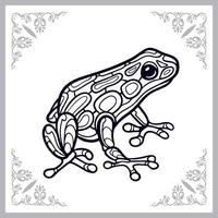 Frog mandala arts isolated on white background vector