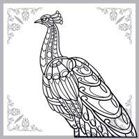 Peacock bird mandala arts isolated on white background vector