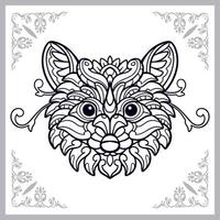 Raccoon mandala arts isolated on white background vector