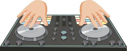 Music DJ controller icon on white background vector