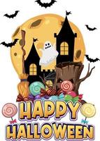 Happy Halloween Festival Logo Design vector