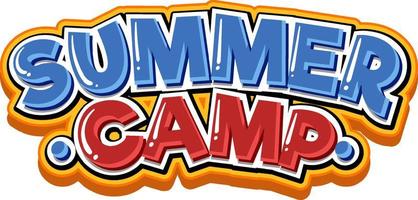 Font design for word summer camp vector