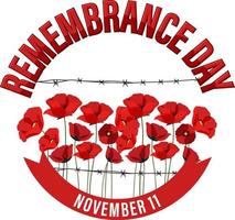 Remembrance Day Logo Design vector