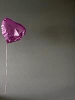 Lonely pink balloon. Minimalism photo