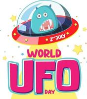 World UFO Day Poster Design vector