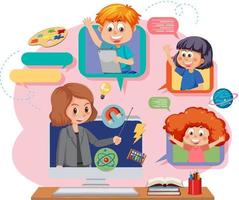 Social media kids vector