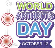 World Arthritis Day Poster Design vector