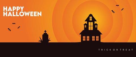 banner de ilustración vectorial para halloween vector