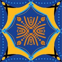 Geometric blue pattern design Ideal for silk scarf, kerchief, bandana, neck wear, shawl, hijab, fabric, textile, wallpaper, carpet, or blanket. Artwork for fashion printing. Vector Illustration.