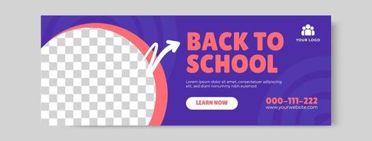 Back to School Social Media Post vector