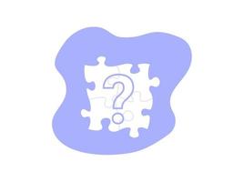 simple puzzle design question mark vector