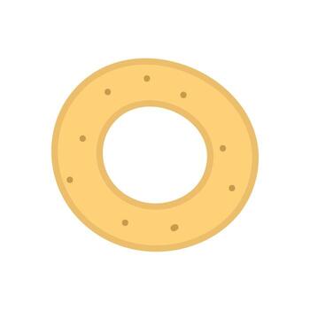 bagel con polvo sobre fondo claro. imagen vectorial aislada para uso en menús o como impresión vector