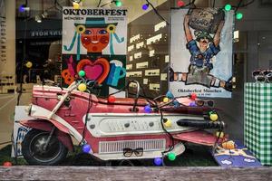 Munich, Germany, 2014. Shop window promoting Oktoberfest in Munich photo