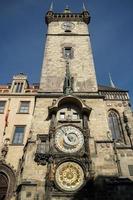 Prague, Czech Republic, 2014. Astronomical clock at the Old Town City Hall in Prague photo