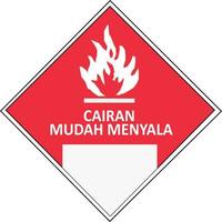 hazardous waste sign vector design