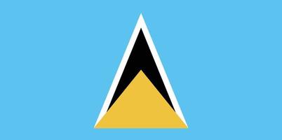 Saint Lucia vector Flag hand drawn,East Caribbean dollar vector hand drawn