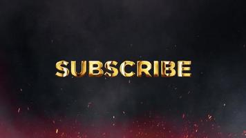 Golden YouTube Subscribe Text Animation video