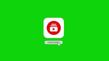 Elegant YouTube Subscribe, Like, Bell Buttons Animation video